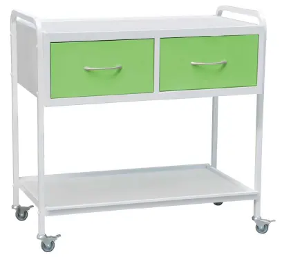 OV - 92 vozík 2-zásuvkový, šířka 900 mm, bílý/jarní zeleň