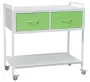 OV - 92 vozík 2-zásuvkový, šířka 900 mm, bílý/jarní zeleň