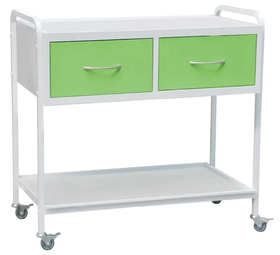 OV - 92 vozík 2-zásuvkový, šířka 900 mm, bílý/jarní zeleň