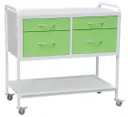 OV - 94 vozík 4-zásuvkový, šířka 900 mm, bílý/jarní zeleň