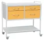 OV - 94 vozík 4-zásuvkový, šířka 900 mm, bílý/žlutý