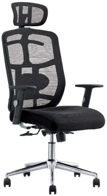 LOGAN židle kancelářská, látka/MESH černá