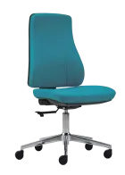 ORION židle kancelářská, kříž chrom, koženka tyrkysová
