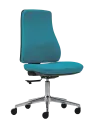 ORION židle kancelářská, kříž chrom, koženka tyrkysová