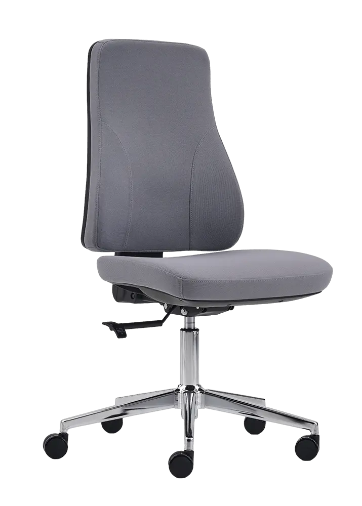 ORION židle kancelářská, kříž chrom, látka šedá