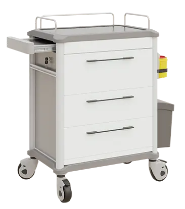 OVM - 23 vozík zdravotnický 3-zásuvkový, bílá