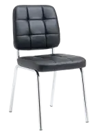 JIMY židle konferenční, nohy chrom, PU černá