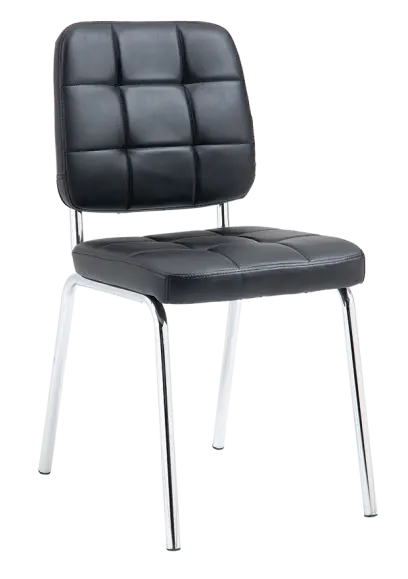 JIMY židle konferenční, nohy chrom, PU černá