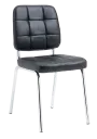 JIMY židle konferenční, nohy chrom, PU černá