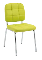 JIMY židle konferenční, nohy chrom, PU světle zelená