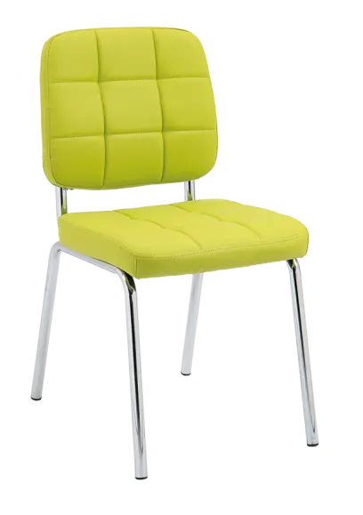 JIMY židle konferenční, nohy chrom, PU světle zelená