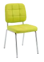 JIMY židle konferenční, nohy chrom, PU světle zelená