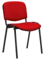 MESSINA N židle konferenční, kostra černá, látka červená