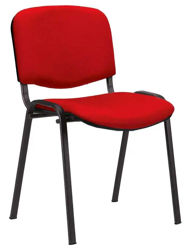 MESSINA N židle konferenční, kostra černá, látka červená