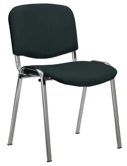 MESSINA CR židle konferenční, kostra chrom, látka černá