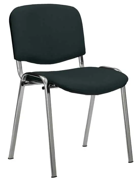 MESSINA CR židle konferenční, kostra chrom, látka černá