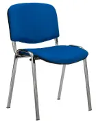 MESSINA CR židle konferenční, kostra chrom, látka modrá