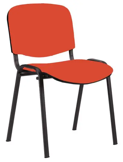 MESSINA N židle konferenční, kostra černá, látka oranžová