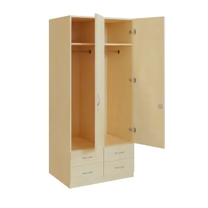 Q 222-80 skříň šatní, 2-dvéřová, 800x600x1800mm, bříza irská