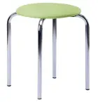 TESA stolička čalouněná, chrom, koženka zelinkavá