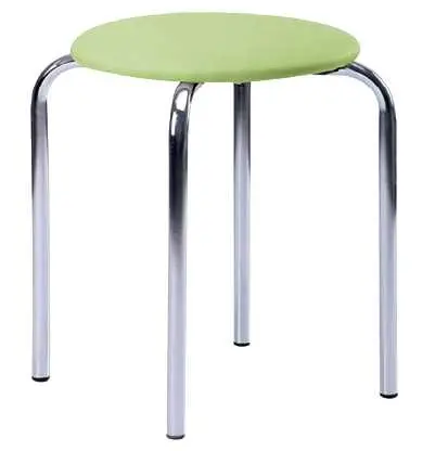 TESA stolička čalouněná, chrom, koženka zelinkavá