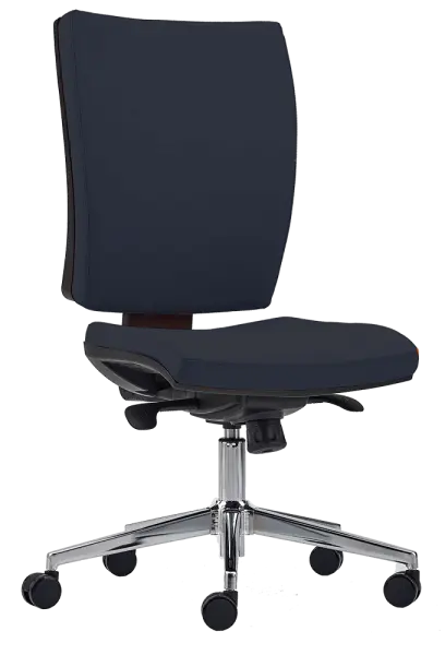 CRYSTAL židle kancelářská, kříž chrom, koženka černá