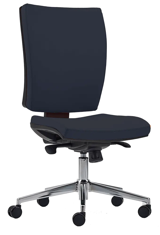 CRYSTAL židle kancelářská, kříž chrom, koženka černá