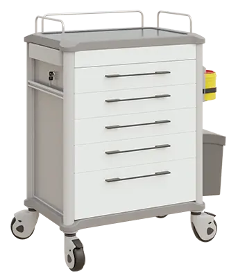 OVM - 25 vozík zdravotnický 5-zásuvkový, bílá