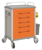 OVM - 25 vozík zdravotnický 5-zásuvkový, oranžová