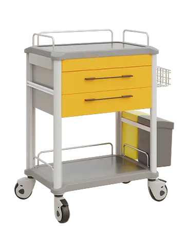 OVM - 22 vozík zdravotnický 2-zásuvkový, žlutá