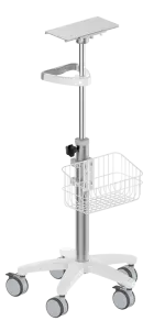 VM - 01 pojízdný stojan na lékařské přístroje s košíkem