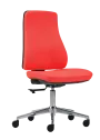 ORION židle kancelářská, kříž chrom, koženka červená