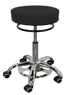 LZ 24 F židle lékařská s nožním ovládáním, kříž chrom, ekokůže, černá