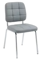 JIMY židle konferenční, nohy chrom, PU světle šedá