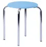 TESA stolička čalouněná, chrom, koženka modrá
