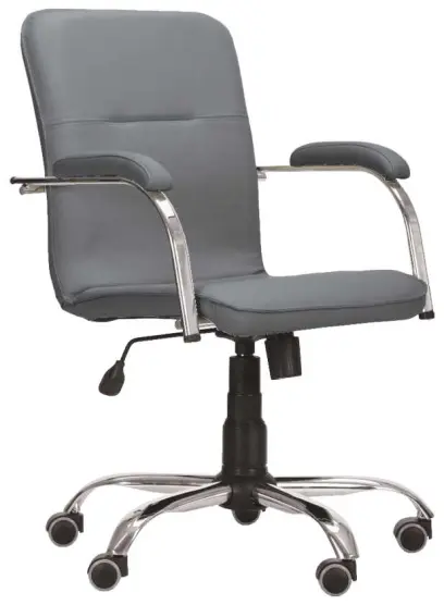 LUKA židle lékařská čalouněná, koženka šedá