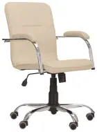 LUKA židle lékařská čalouněná, koženka krémová