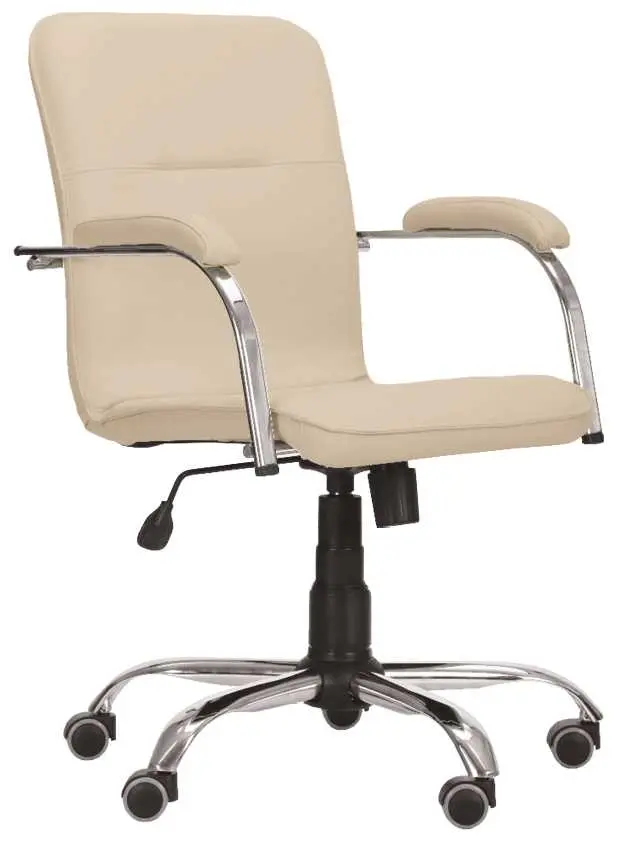 LUKA židle lékařská čalouněná, koženka krémová