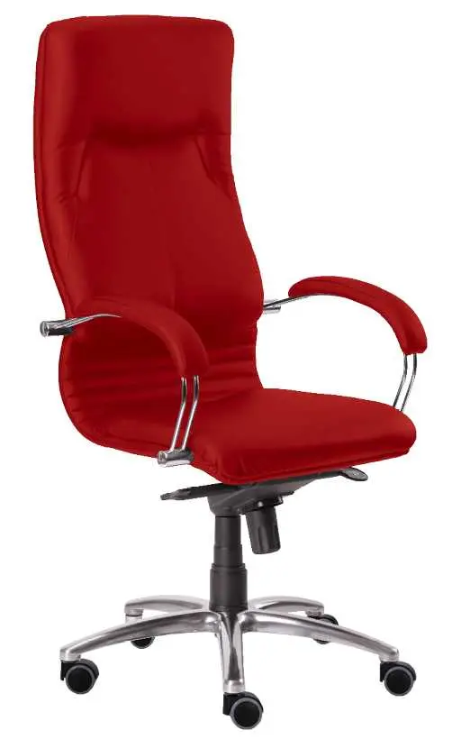 RIMINI křeslo čalouněné, koženka červená