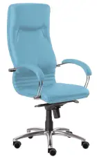 RIMINI křeslo čalouněné, koženka modrá