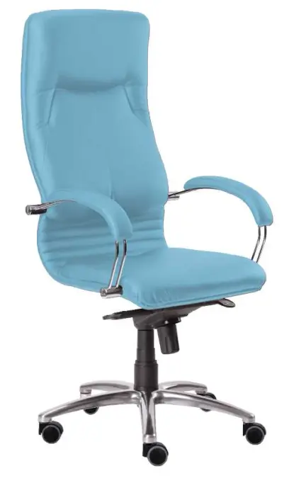 RIMINI křeslo čalouněné, koženka modrá