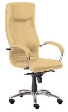 RIMINI křeslo čalouněné, koženka světle okrová