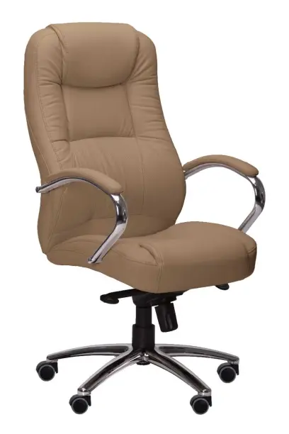 PORTLAND křeslo čalouněné, koženka světlá káva