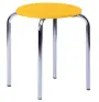 TESA stolička čalouněná, chrom, koženka žlutá