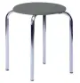 TESA stolička čalouněná, chrom, koženka šedá