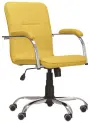 LUKA židle lékařská čalouněná, koženka žlutá