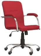 LUKA židle lékařská čalouněná, koženka červená