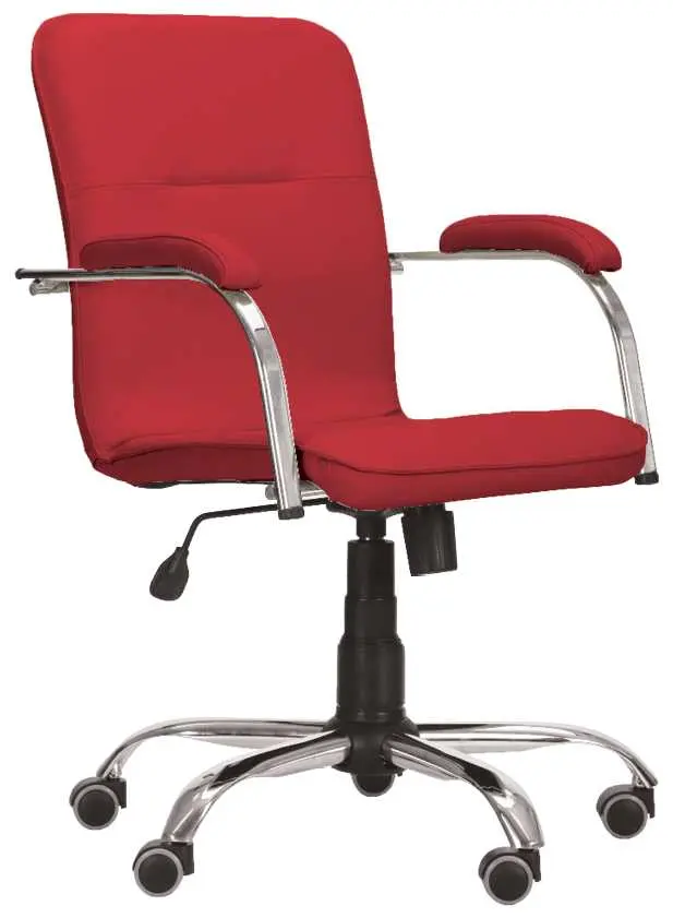 LUKA židle lékařská čalouněná, koženka červená