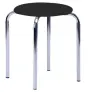 TESA stolička čalouněná, chrom, koženka černá