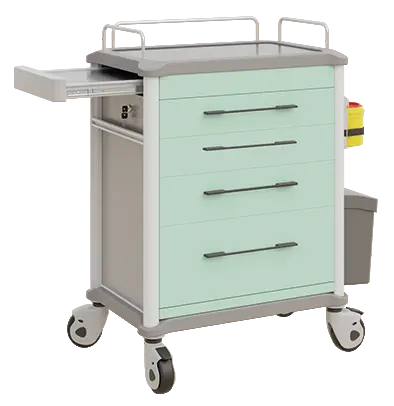OVM - 24 vozík zdravotnický 4-zásuvkový, zelená